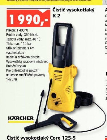 Čistič vysokotlaký K 2