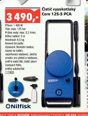 Čistič vysokotlaký Core 125-5 PCA