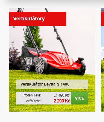 Vertikutátor Levita S 1400