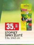 STOPSET ŠIPKY ŽLUTÉ 5 ks, 14x5 cm
