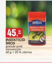 INSEKTICID BROS granule proti mravencům 60 g + 20 % zdarma