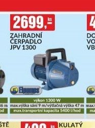ZAHRADNÍ ČERPADLO JPV 1300