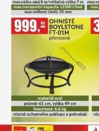 OHNIŠTĚ BOYLSTONE FT-01H