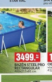 BAZÉN STEEL PRO RECTANGULAR 400x211x81 cm