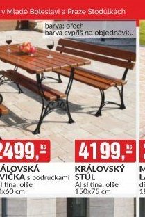 KRÁLOVSKÁ LAVIČKA s područkami
