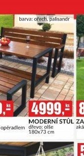 MODERNÍ LAVIČKA s opěradlem