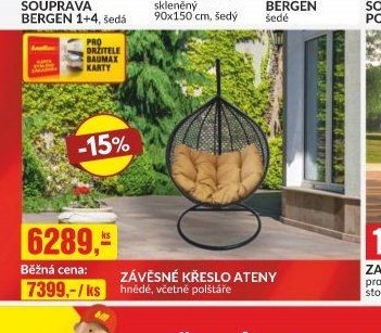 ZÁVĚSNÉ KŘESLO ATENY
