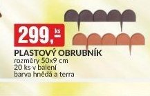 PLASTOVÝ OBRUBNÍK 20 ks v balení