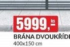 BRÁNA DVOUKŘÍDLOVÁ 400x150 cm
