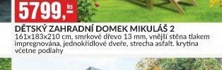 DĚTSKÝ ZAHRADNÍ DOMEK MIKULÁŠ 2
