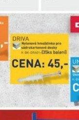DRIVA hmoždinky