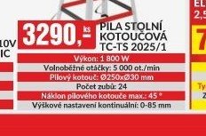 Pila stolní kotoučová TC-TS 2025/1