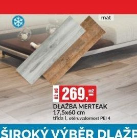 Dlažba Merteak 17,5x60 cm