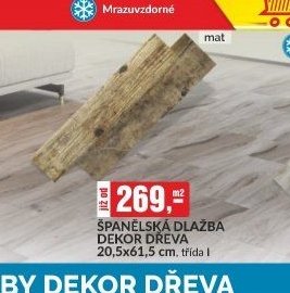Španělská dlažba dekor dřeva 20,5x61,5 cm