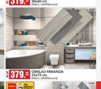 Obklad Miranda 25x75 cm
