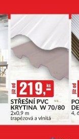 STŘEŠNÍ PVC KRYTINA 2x0,9 m