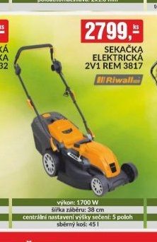 Riwall SEKAČKA ELEKTRICKÁ 2V1 REM 3817
