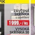 Závěsná skříňka s osvětlením