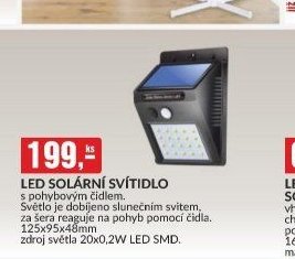LED solární svítidlo