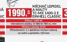 MÍCHAČ LEPIDEL A MALTY TC-MX 1400-2 E