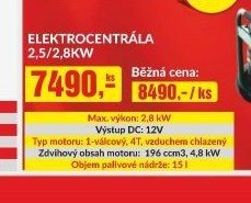 ELEKTROCENTRÁLA 2,5/2,8KW