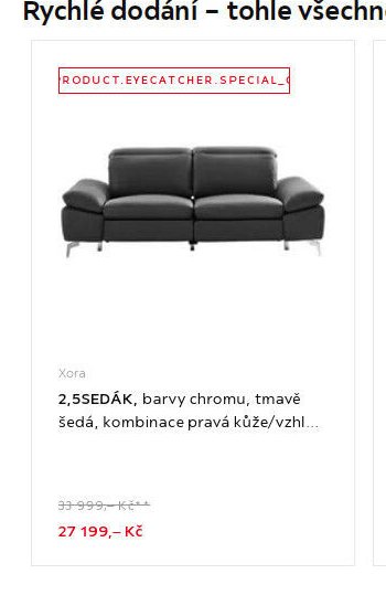 2,5SEDÁK, barvy chromu, tmavě šedá, kombinace pravá kůže/vzhled kůže