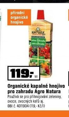 Organické kapalné hnojivo pro zahradu Agro Natura