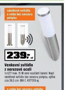 Venkovní svítidlo z nerezové oceli