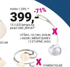 13 | LED lampa na psací stůl NIHAT