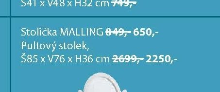Stolička MALLING
