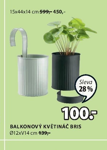 BALKONOVÝ KVĚTINÁČ BRIS