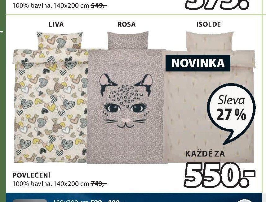 Povlečení Liva, Rosa, Isolde