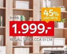 Regál, šířka cca 51 cm