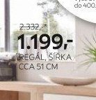 Regál, šířka cca 51 cm