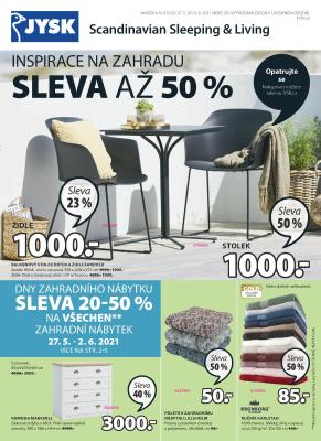 akční leták Jysk 27.5.2021-9.6.2021