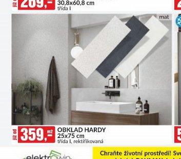 OBKLAD HARDY 25x75 cm