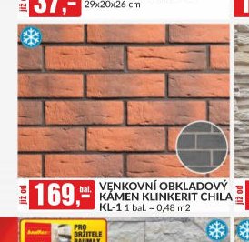 VENKOVNÍ OBKLADOVÝ KÁMEN KLINKERIT CHILA