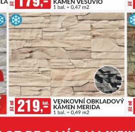VENKOVNÍ OBKLADOVÝ KÁMEN MERIDA