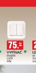 VYPÍNAČ LIZA bílý