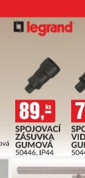 SPOJOVACÍ ZÁSUVKA GUMOVÁ 50446, IP44