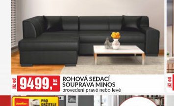 ROHOVÁ SEDACÍ SOUPRAVA MINOS provedení pravé nebo levé