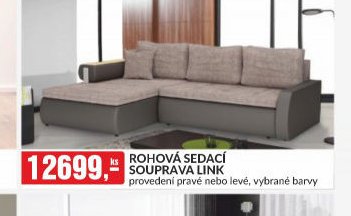 ROHOVÁ SEDACÍ SOUPRAVA LINK provedení pravé nebo levé, vybrané barvy