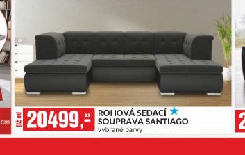 ROHOVÁ SEDACÍ SOUPRAVA SANTIAGO vybrané barvy