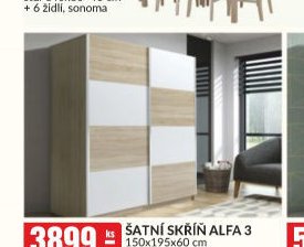 Šatní skříň Alfa 3