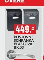 POŠTOVNÍ SCHRÁNKA PLASTOVÁ BK.03