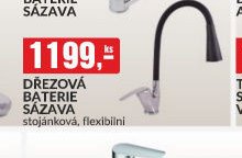 DŘEZOVÁ BATERIE SÁZAVA stojánková, flexibilní