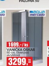VANIČKA OSKAR 80 cm, čtvercový akrylátová