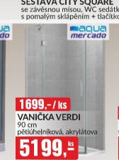 VANIČKA VERDI 90 cm čtvrtkruhový, akrylátová