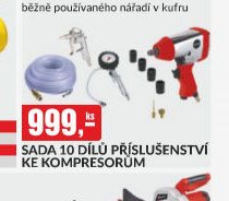Sada 10 dílů příslušenství ke kompresoru