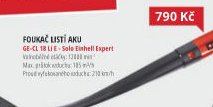Foukač listí aku GE-CL 18 Li E - Solo Einhell Expert